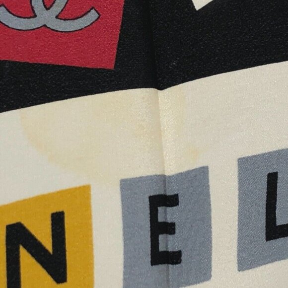 CHANEL Multi-design CC Mark No.5 Apparel Large Stole/Shawl Vintage Shawl Scarf - Picture 6 of 15